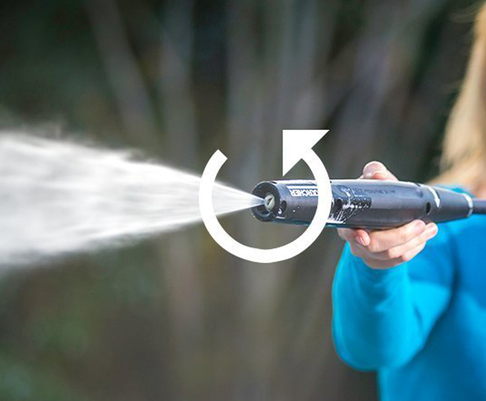 Twist the Vario wand to adjust pressure